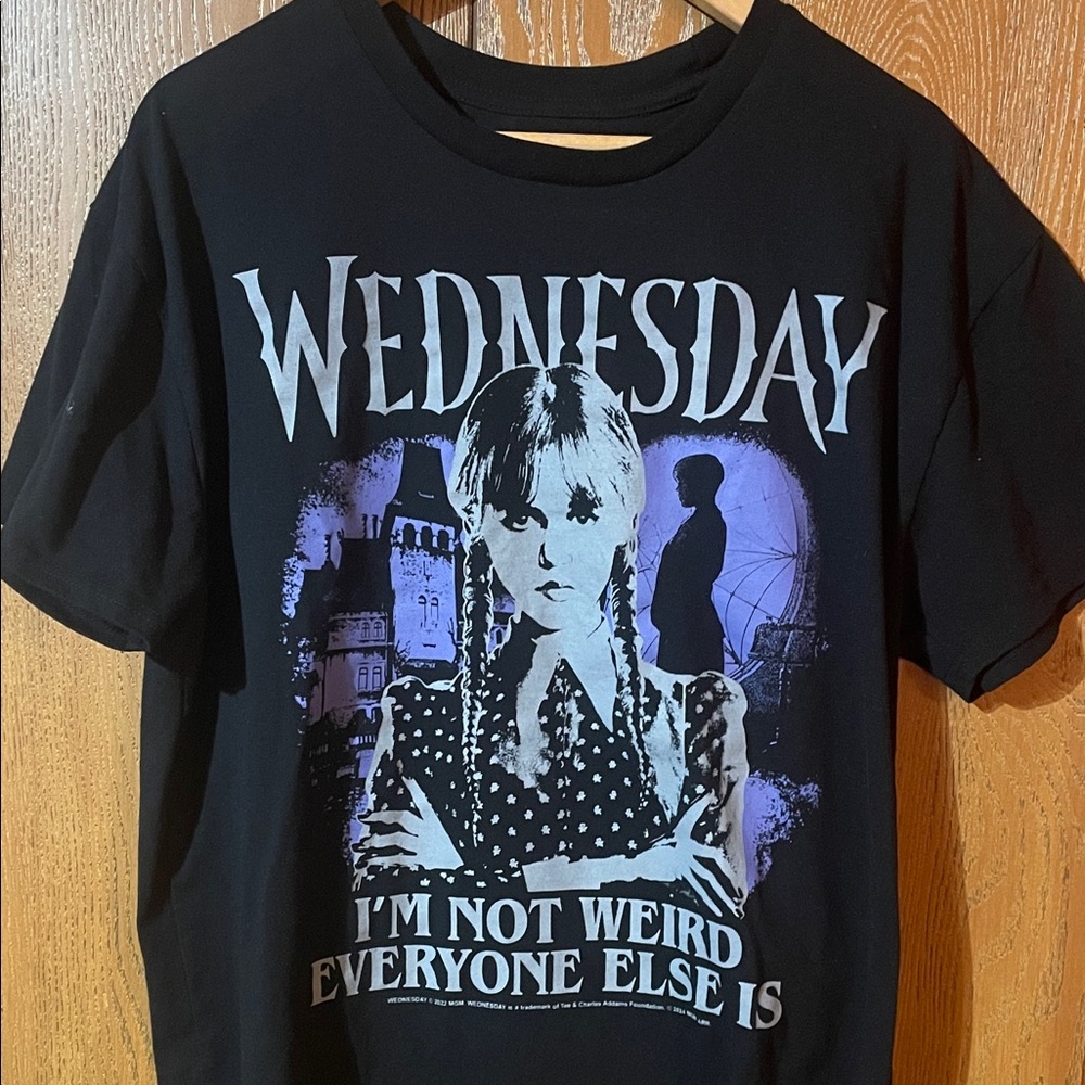 Black Graphic Tee - Wednesday Design